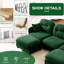 4 canapé modulaire en chenille avec dossier, support ergonomique et repose-pieds modulaire en chenille, coussin, siège, combinaison flexible