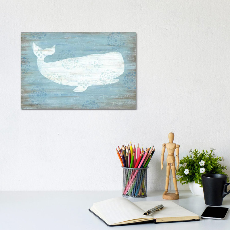 Ocean Whale by Annie LaPoint - Wrapped Canvas Gallery-Wrapped Canvas Giclée, 20.32 cm H x 30.48 cm W