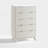 Modern 5 Drawer Dresser - Faux Marble Top & Curved Designsurface-1674987386