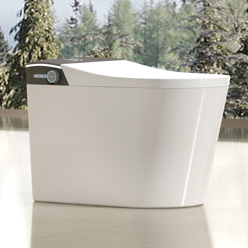 Smart Bidet Toilet: Auto Open/Close, Heated Seat, Warm Air Drying, Foam Shield, Foam Shield Air Fresh, Foot Flush, White