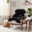 Tapis noir en peau de mouton Bershire-70493699