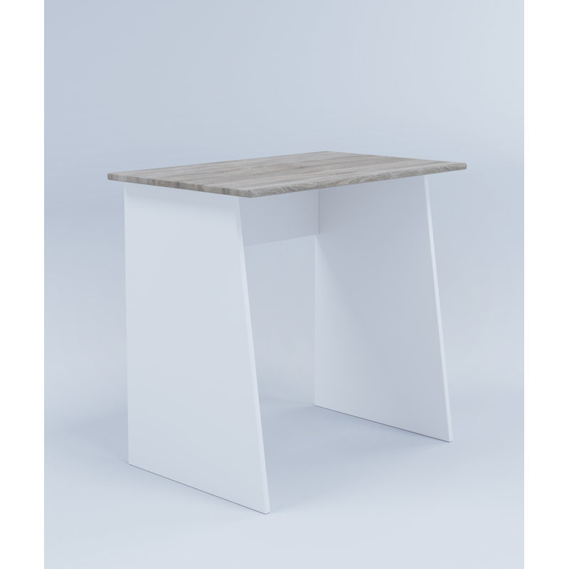 Masola Desk Shell, White/Sonoma Oak, 74 cm H x 80 cm W x 50 cm D