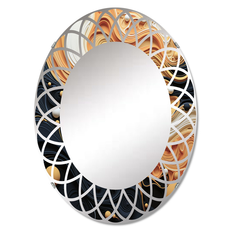 Gullerson - Miroir mural moderne ovale, 30 po x 20 po