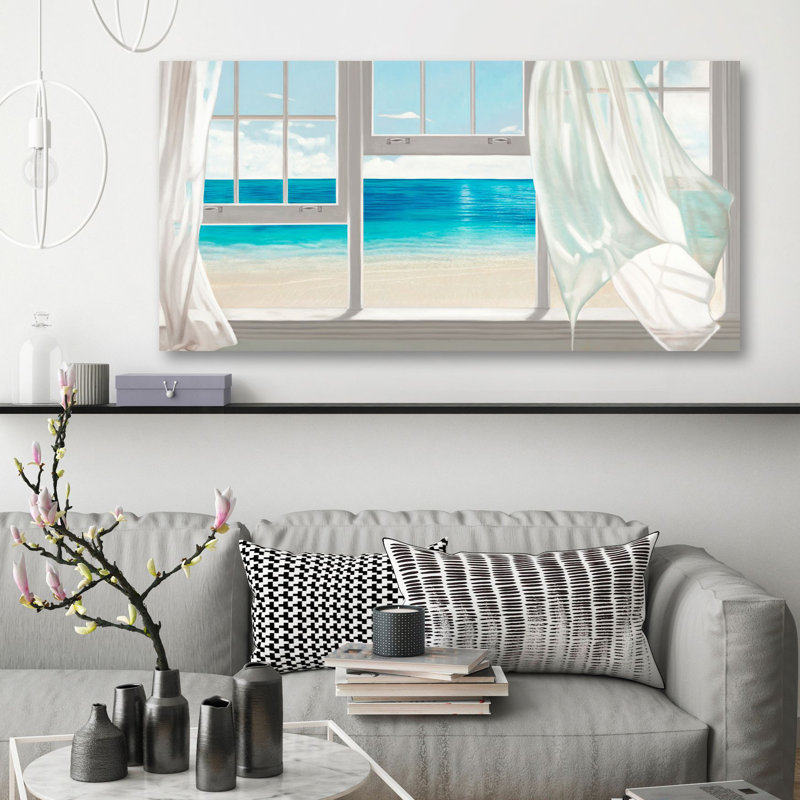 Emerald Seascape by Pierre Benson - Wrapped Canvas Print, 35cm H x 70cm W x 4cm D