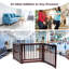 Kara Wood Free Standing Pet Gate