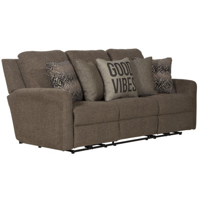 Canapé inclinable double 83 po avec coussins décoratifs 83 po