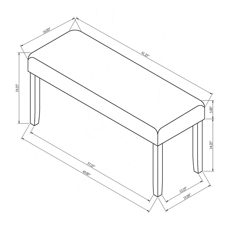 Banc de salle à manger contemporain