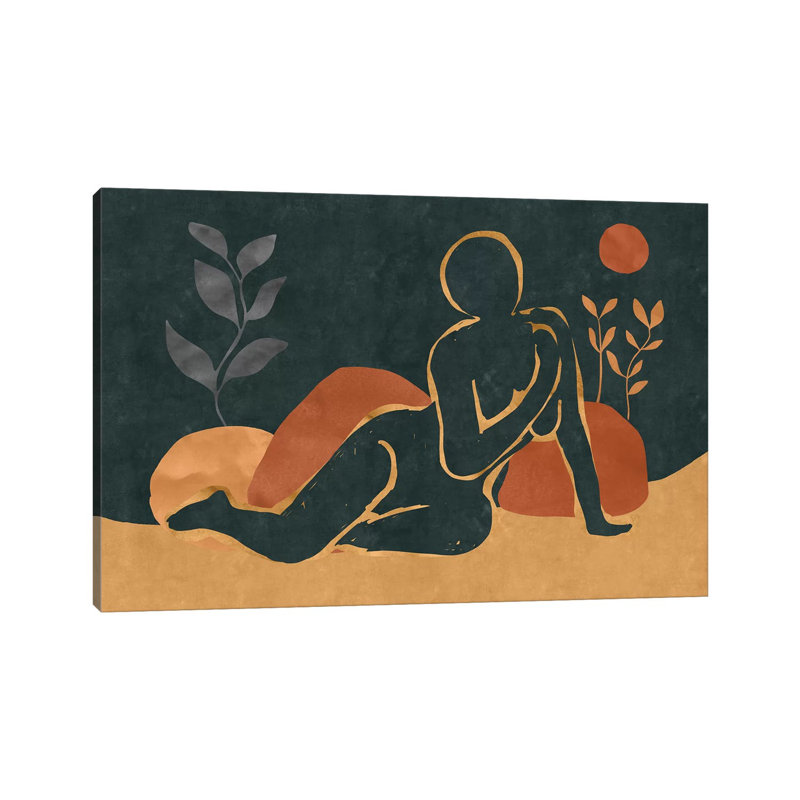 «Woman Resting in the Nature I» par Maximiliano Casal, reproduction d'art sur toile tendue, H 40 po x l 60 po x P 1,5 po