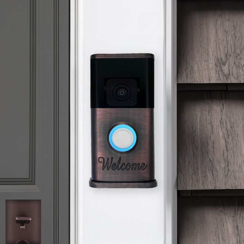 Housse de bienvenue pour sonnette vidéo (Ring 3, 3 Plus, 4, Batterie Plus, compatible Batterie Pro), Bronze huilé