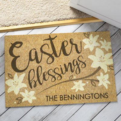 Overholt Non-Slip Easter Outdoor Doormat