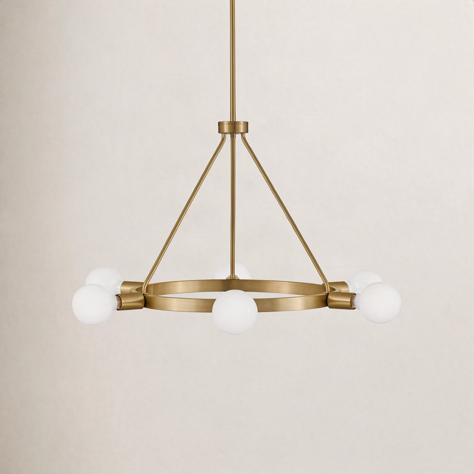 Chianti 6 - Light Chandelier, Lacquered Brass