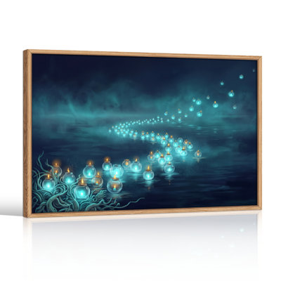 Floating Lights Canvas Wall Art Oil Painting Print Set Of 1