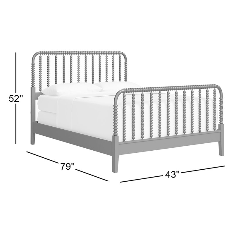 Louisa Solid Wood Spindle Bed, Twin, Truffle