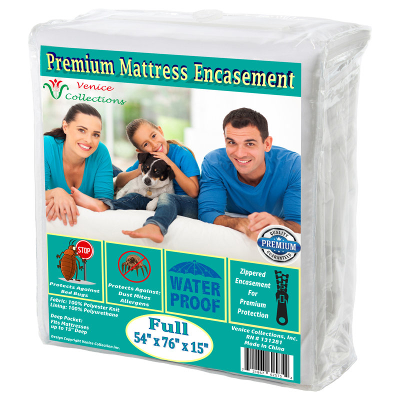Waterproof Zipper Mattress Protector Mattress Protector Case Pack, Full / Double