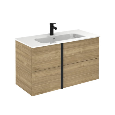Edlow 40'' Single Bathroom Vanity with Ceramic Top