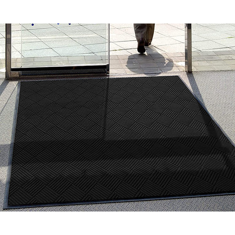 Halstone , Bi-level Design, Indoor/ Outdoor Doormat Charcoal, Black, 90 X 150 Cm