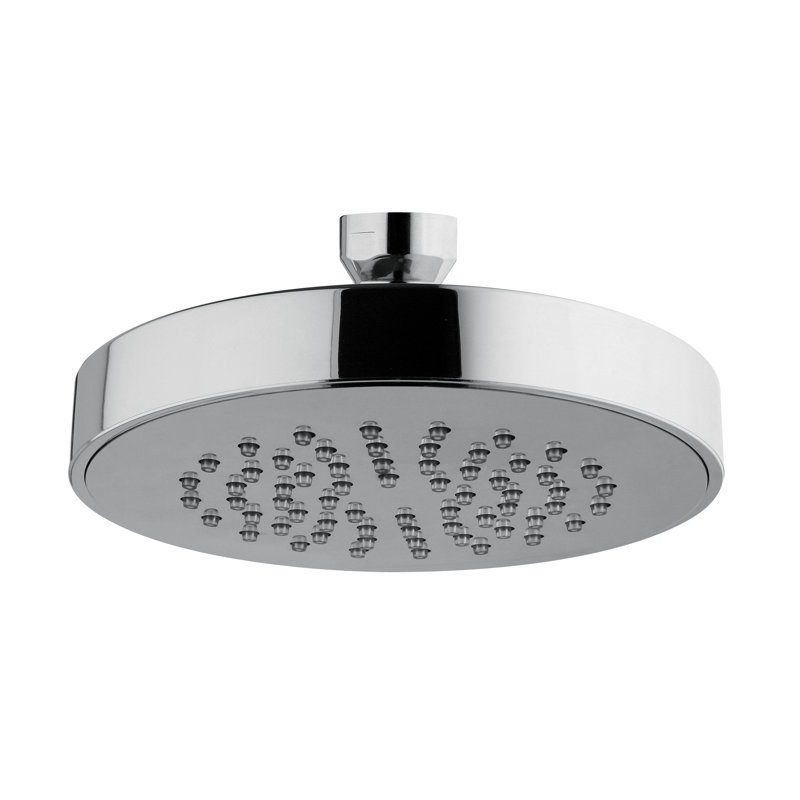 Cornman Rain Fixed Shower Head with Self-Cleaning, Brass Chrome