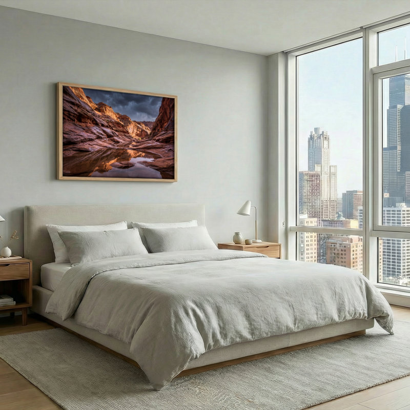 Ensemble de 1 toile murale « Reflets du canyon », 28"H x 40"W, Natural