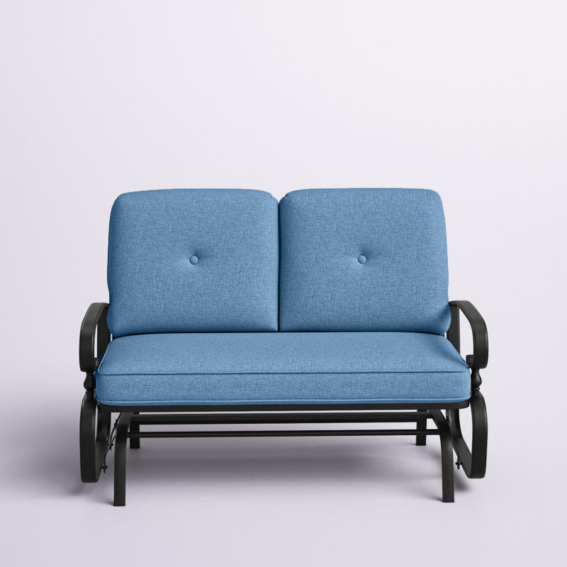 Causeuse d'extérieur avec coussins 47,5 po Anstein, Bleu