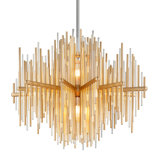 Theory 2-Light Shaded Modern Linear LED Chandelier