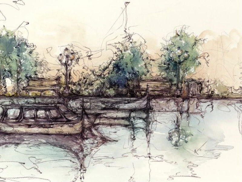 Dreary Sight par Sara Brown - impression, Extérieur, H 30 po x l 40 po