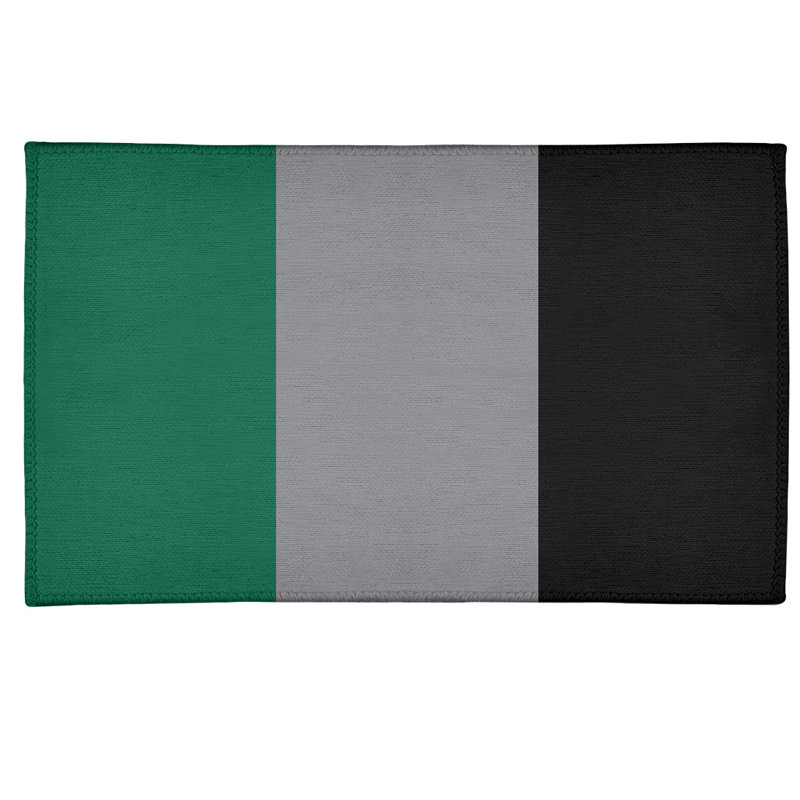 Tapis à rayures green national hockey, Rectangle 8 pi x 10 pi
