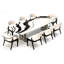 Meliades White Marble Dining Table-1845150511