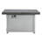 Extendable Rectangle Aluminum Alloy Fire Pit Table, 50,000BTU