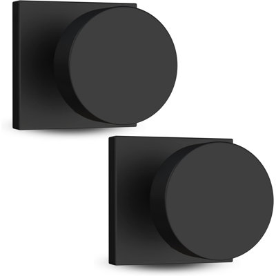 Poignée de porte intérieure réversible avec rosette carrée en acier inoxydable pour portes de chambre à coucher, de salle de bain, de garde-robe, de porte d'entrée et de couloir Mega