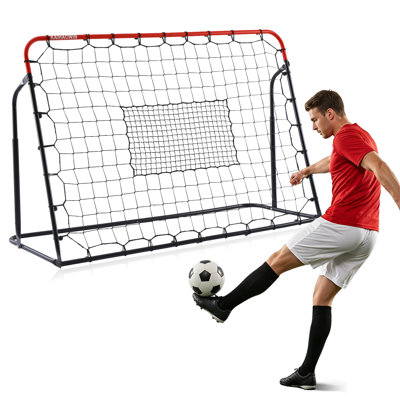 KAIHAOWIN Soccer Rebounder Net 6x4 FT Steel Frame Adjustable Angle Bounce Back Net for Backyard Training Practice