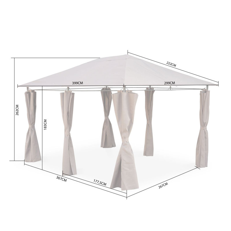Amont Dakota Fields Polyester Replacement Canopy for Canopy, White