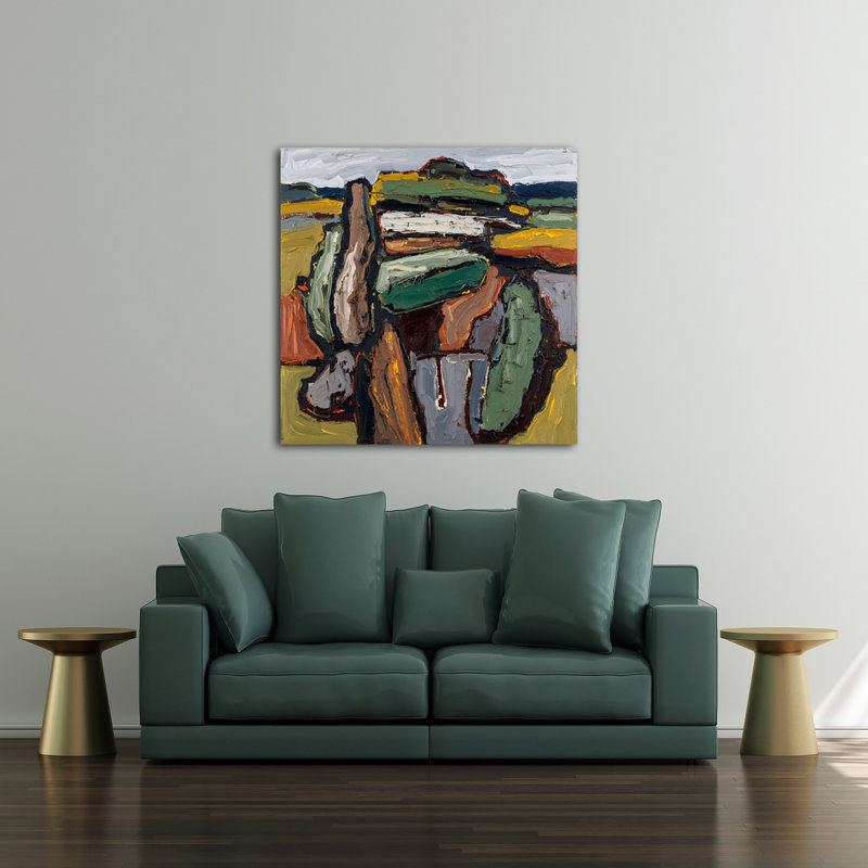 Contours Of The Land, 36" H x 36" W