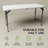 4-Foot Rectangular HDPE Plastic Folding Table, Adjustable Height, 400 Lbs Heavy Duty, Indoor & Outdoor Use (Set of 1)