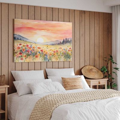 Rolling Hills and Wildflowers Canvas Print