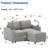 Varrick 64''W Upholstered Sectional Sofa Retro Loveseat Couch with Ottoman for Living Room-98114184
