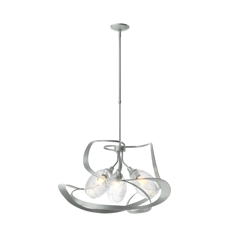 Nest 3 - Light Unique/Statement Novelty Chandelier, Vintage Platinum, 22.2" - 64.2"
