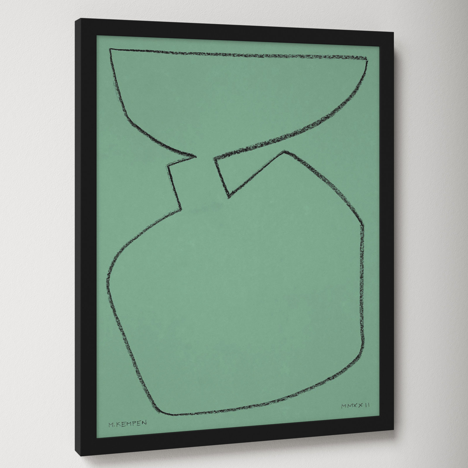Freya "Sage 2" Print, Black Framed, 16" W x 20" H
