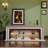 Beige + Walnut Wood TV Cabinet Fireplace-117501226