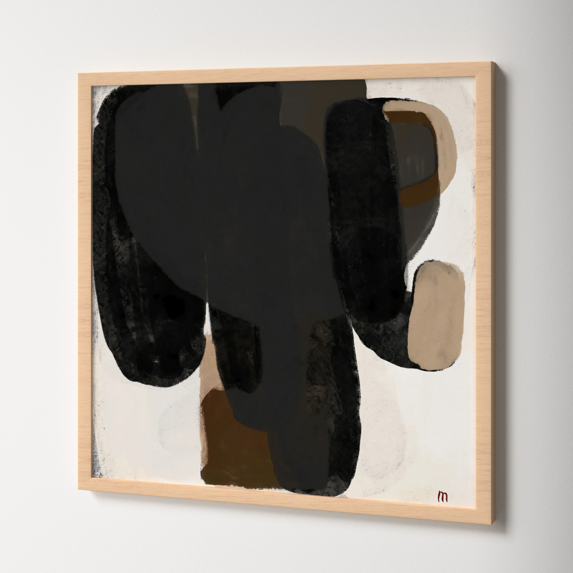 Abstract #2 by StudioM, Brown, 30" H x 30" W x 1.25" D