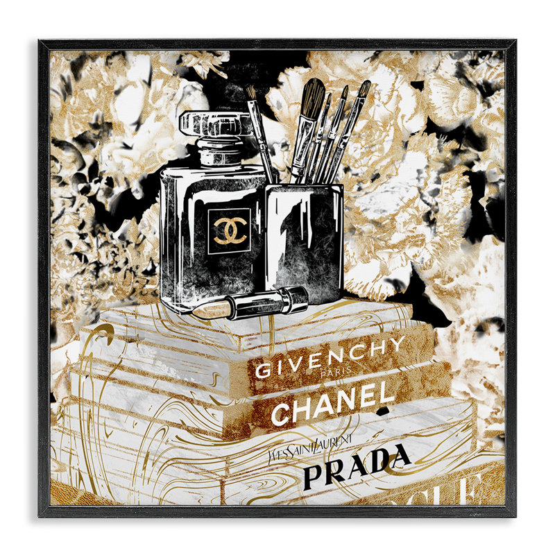 Glam Designer Accessoires, détail de livre de mode féminine, Giclée encadrée noir minuit, H 17 po x l 17 po