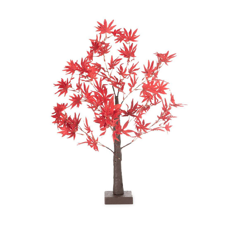 Indoor/Outdoor Lighted Tabletop Japanese Maple Tree with 40 Lights