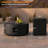 3-Piece Natural Gas Fire Pit Table, 65,000 BTU Propane Smokeless Fire Pit w/Gas Hose, 16" Tank Side Table, Baking Sheet-1807273698-1800683276-1803182259