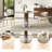 35-Inch Round Glass Dining Table