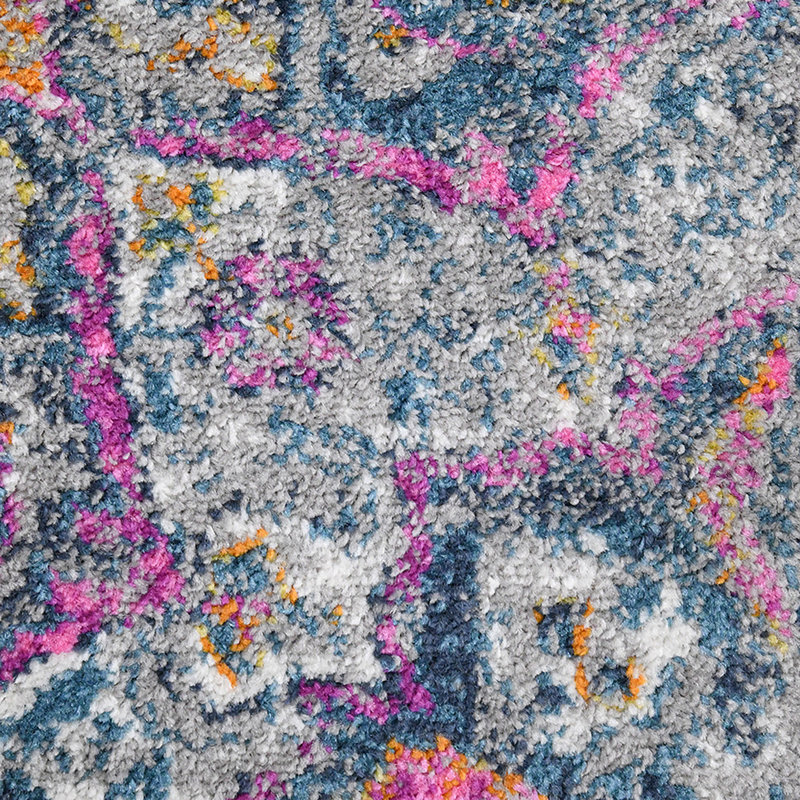 Isabelle Pink Rectangular Synthetic Bohemian Area Rug