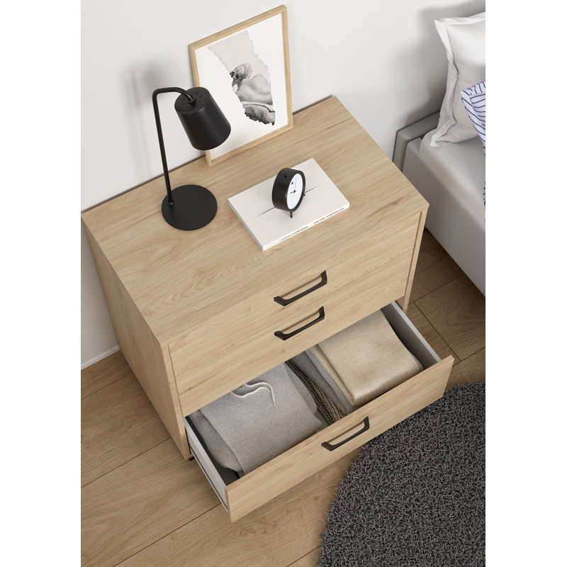 Commode 3 tiroirs Chesnel, Honey Brown