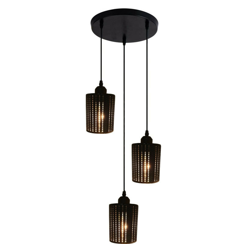 Friesen 3 - Light Black Cluster Pendant