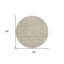Tapis ivoire rond 8 po