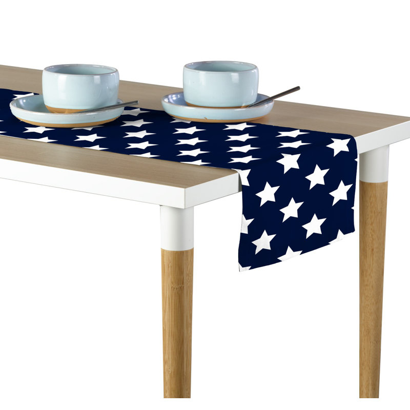 Epling Freedom Stars Milliken Signature Table Runner, 72" L x 12" W, Navy
