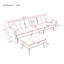 Canapé modulaire rembourré 2 pièces Magréb-992485612