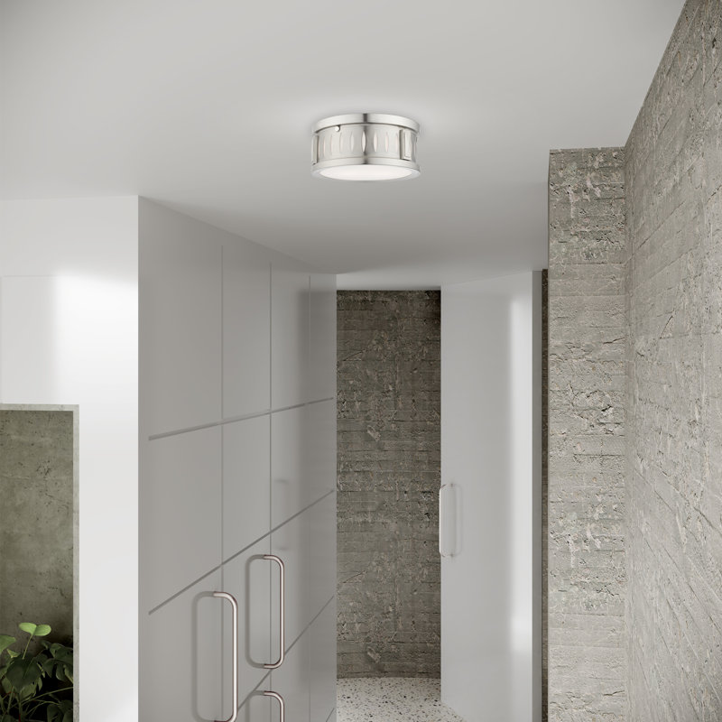 Plafonnier encastré 2 lumières 10 po Alipio, Nickel brossé